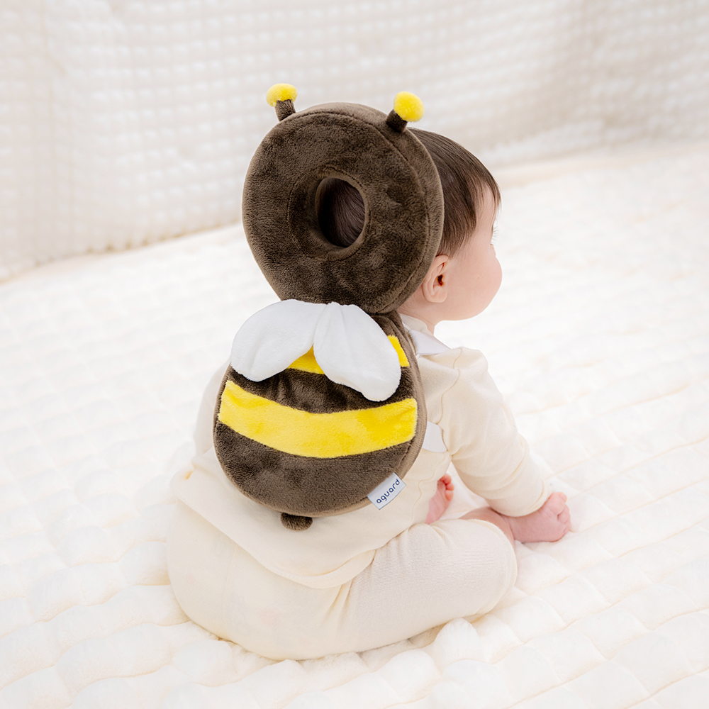 (네이버 국민템) 아가드 아이쿵 아기 머리보호대 머리쿵 보호대 꿀벌 뒷쿵이 방지쿠션