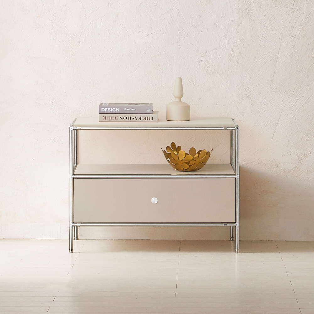 이노센트 스틸라 미드센츄리 675 낮은 모듈 거실장 선반형 104757, 베이지