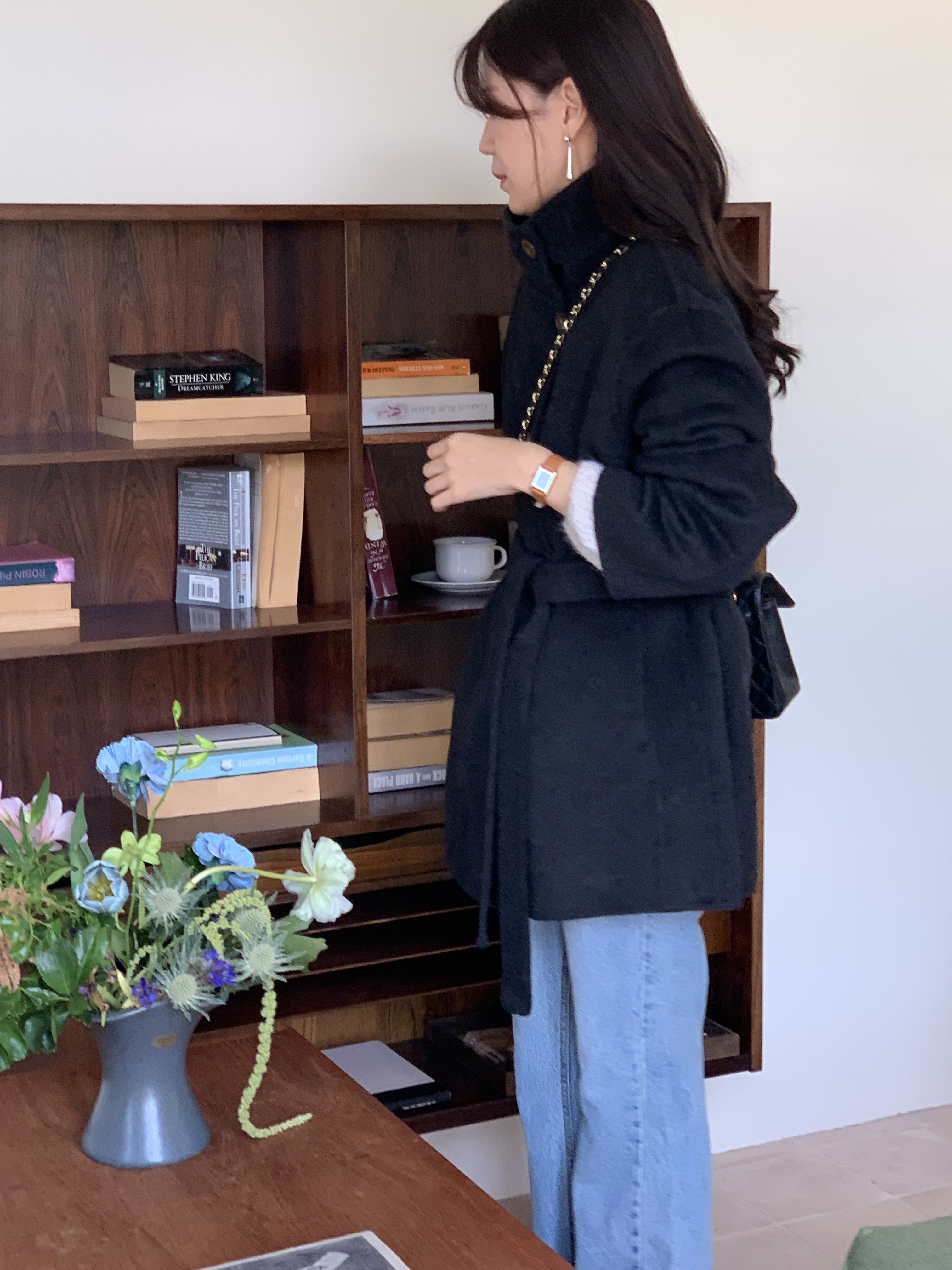 [겨울⛄️] 레닉스 하이넥 하프 핸드메이드 벨트 코트 / 코트,울코트,연말룩,겨울코트,롱코트,하객룩,겨울아우터,시즌오프쿠폰적용상품,시즌오프클리어런스,하프코트,크리스마스 상세 이미지 30