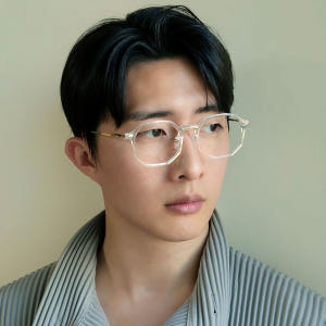 아키하루 1006 가벼운 다각형 투명 티타늄 뿔테안경 남자 여자 블루라이... 솔직 후기 | 실사용자 리뷰 분석 - 상품 이미지 4
