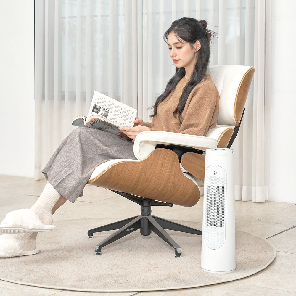 프롬비 히팅타워 회전형 온풍기 FF253H 화이트