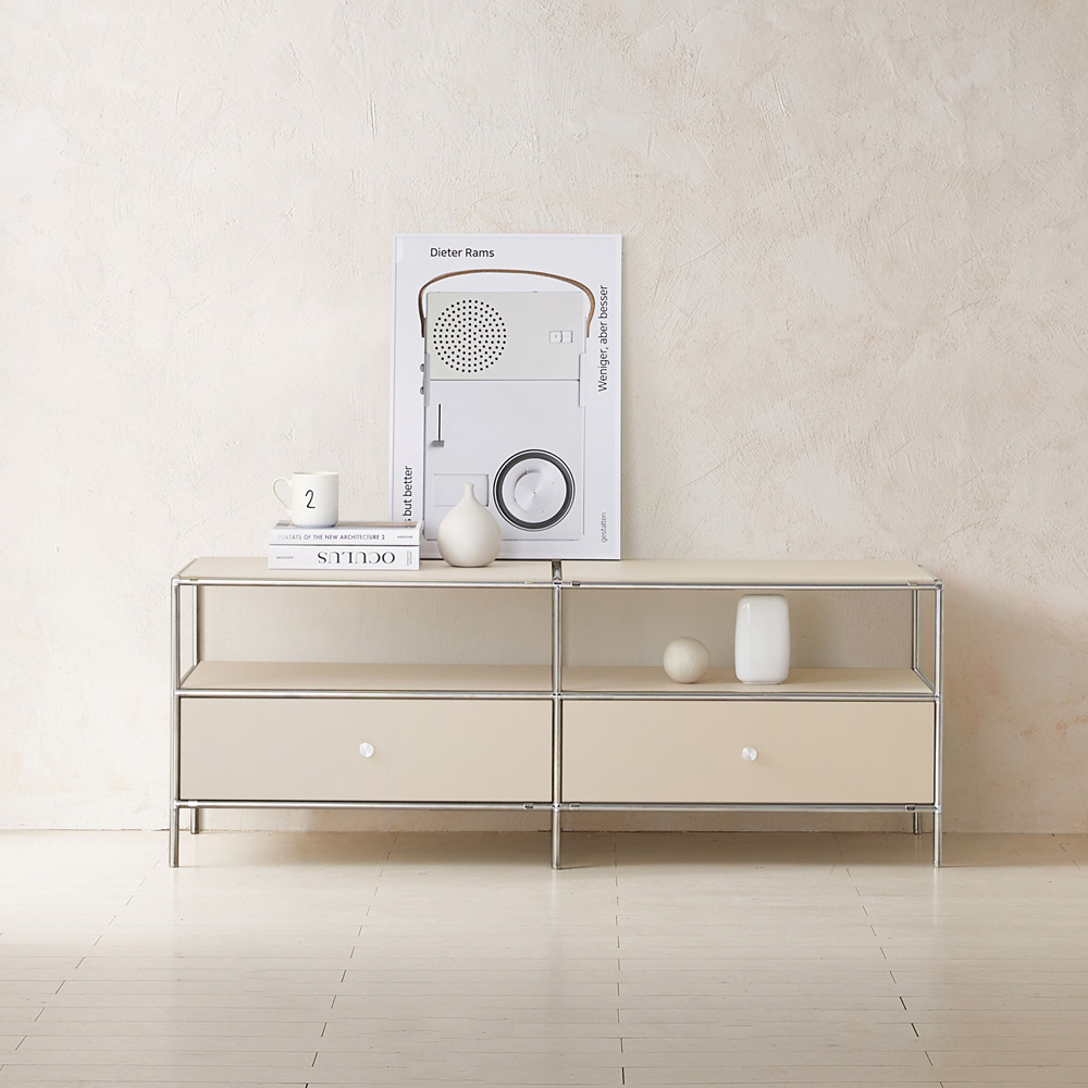 이노센트 스틸라 미드센츄리 1400 낮은 모듈 거실장 선반형