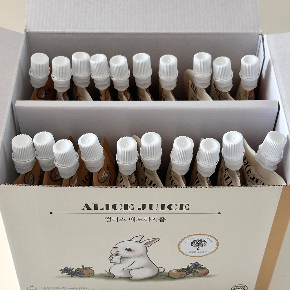 [14:00 이전 주문 당일 출고] 앨리스 아기주스 박스 어린이음료 착즙 배도라지, 80ml, 20개 - 상세 이미지 5