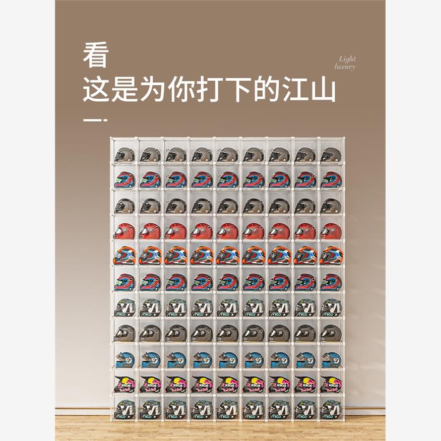 오토바이 헬멧 진열대 헤드웨어 액세서리 모토크로스 의류 재킷 선반 - 상세 이미지 4