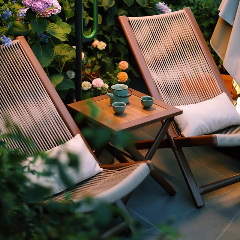 펜션 인테리어 의자 별장 의자 책상 세트 수영장 의자