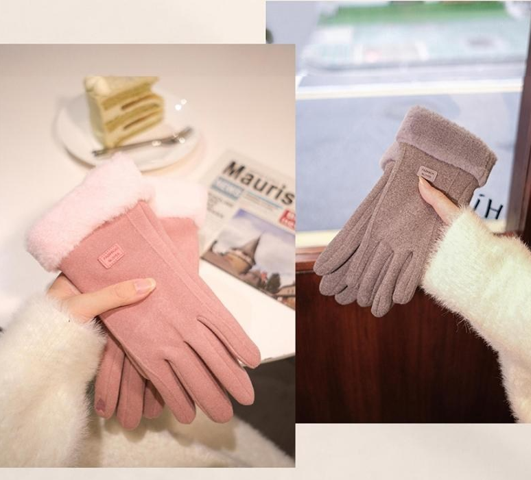 여성 겨울장갑 스마트폰터치 기모 털장갑 방한 기모