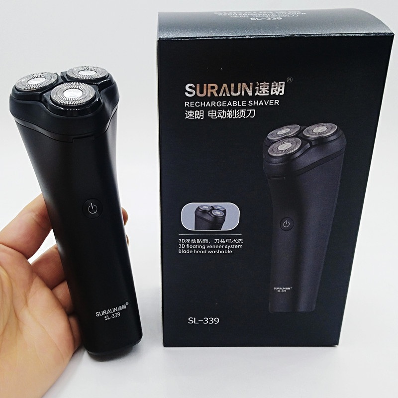 Sulang 면도기 충전식 전기 남성용 면도기 플로팅 3블레이드 USB 충전식 SL339 333 모델
