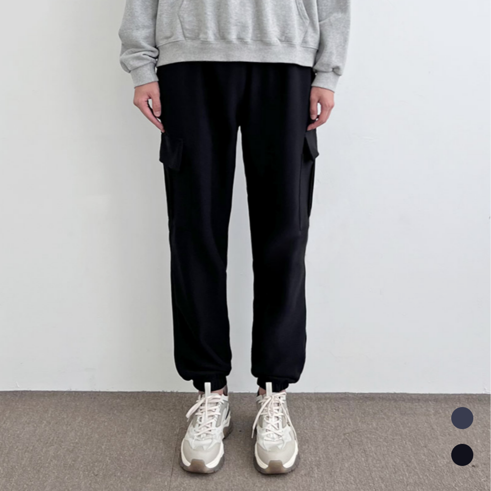 조그팬츠 기모 고무줄 카고 조거 겨울 남자 일 작업복 바지 - 상품 이미지