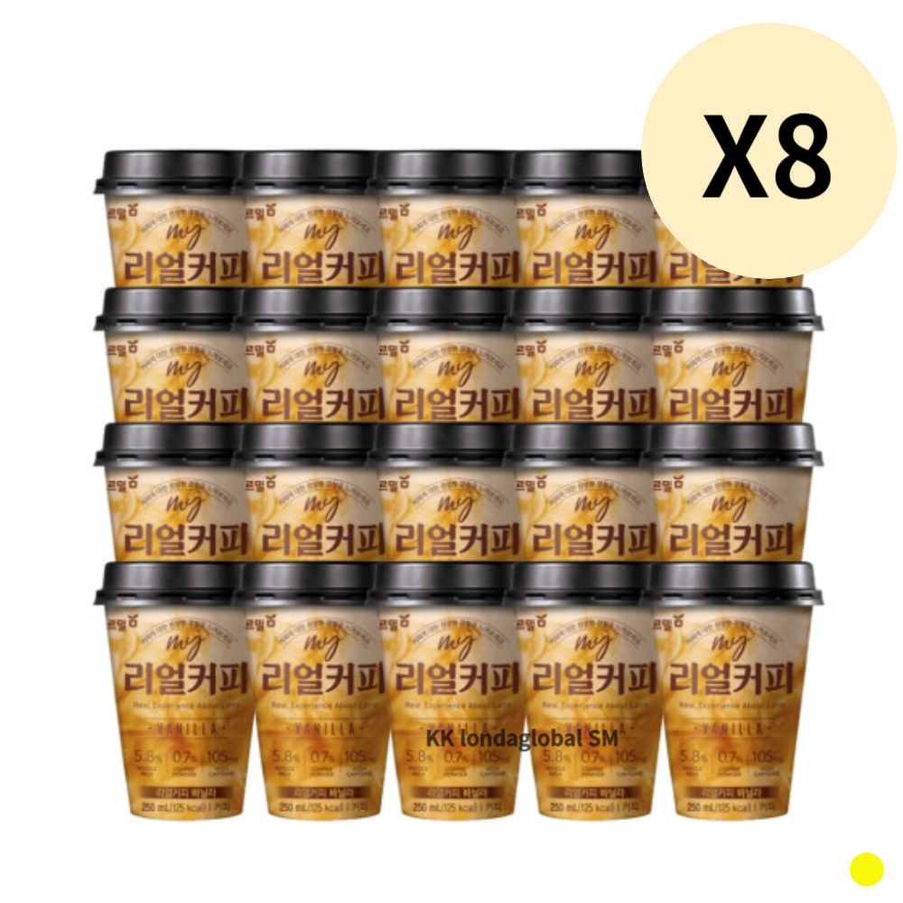 푸르밀 리얼커피 바닐라 컵 커피 대용량 250ml X160컵 : 비엔에스토어