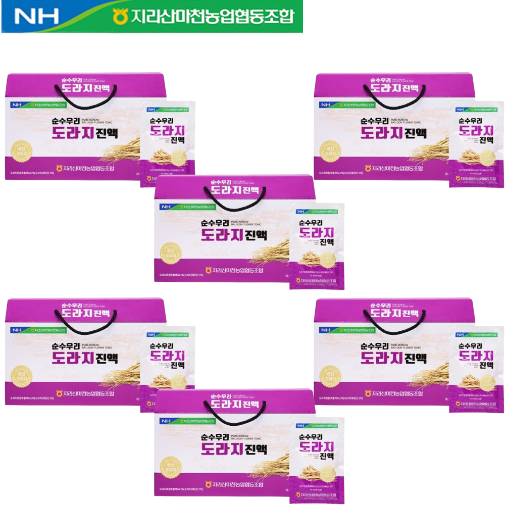 마천농협 도라지 진액 70ml 30포 6박스 즙 액기스 사포닌 환절기 목 기관지 건강 - 상품 이미지