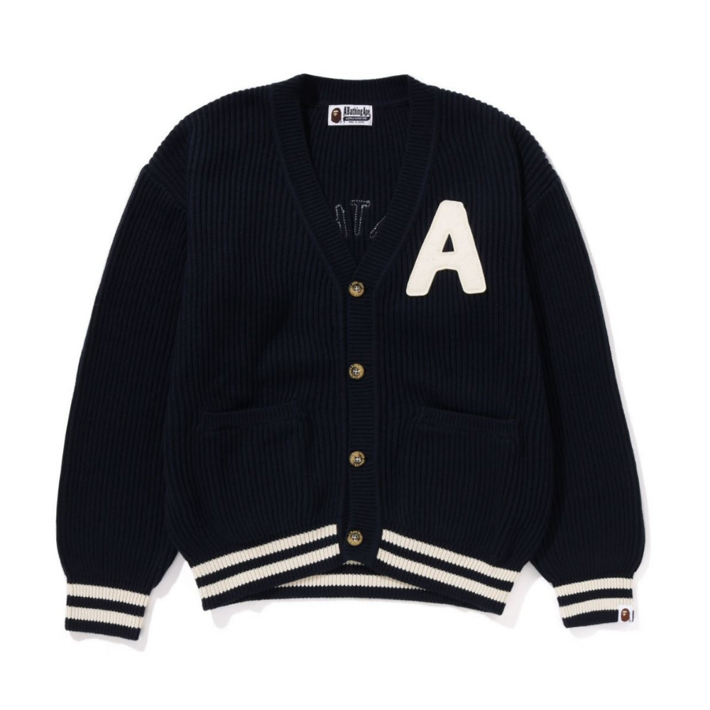 베이프 우먼즈 가디건 A BATHING APE COLLEGE CARDIGAN 1K80-220-001 - 메인 이미지