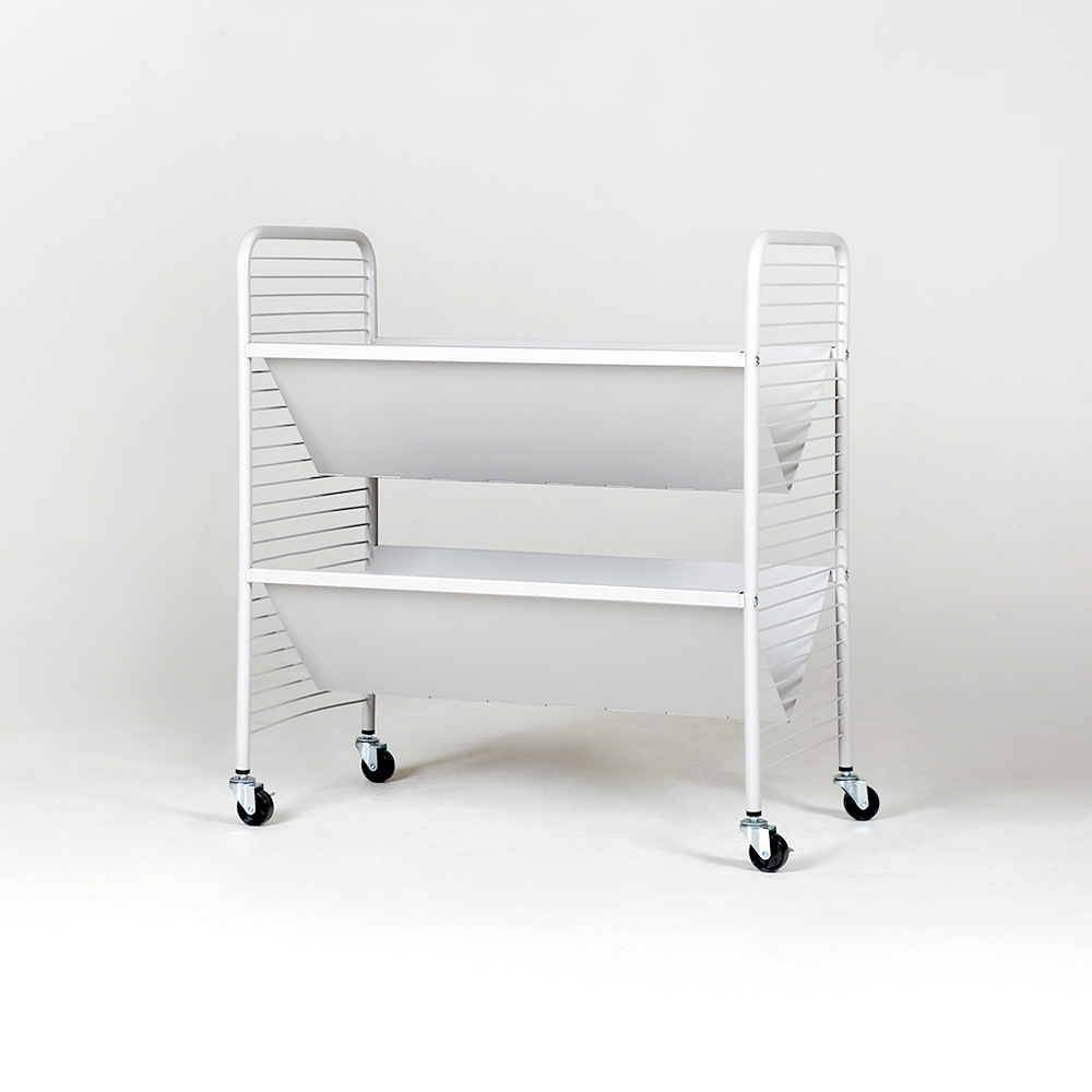 RATNER 책꽂이 트롤리 75x44x80, 2단, 라이트그레이 2052.8773