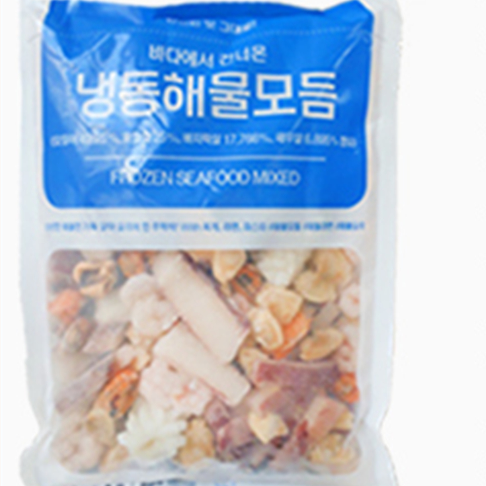 해물믹스 600g 해산물 냉동해물모듬 냉동새우 오징어 홍합살 바지락살 - 상품 이미지