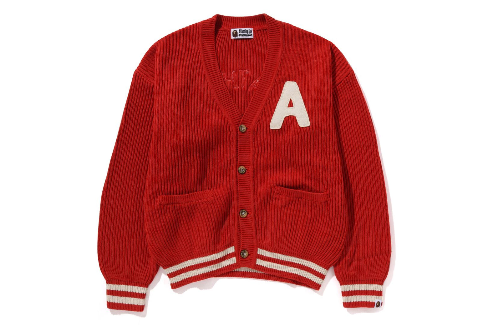 베이프 우먼즈 가디건 A BATHING APE COLLEGE CARDIGAN 1K80-220-001 - 상세 이미지 3