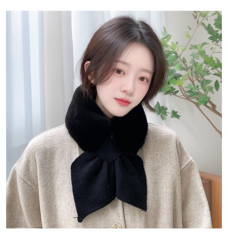 모양모양 고리형 털목도리 미니 쁘띠 머플러 5가지색상 - 상세 이미지 3