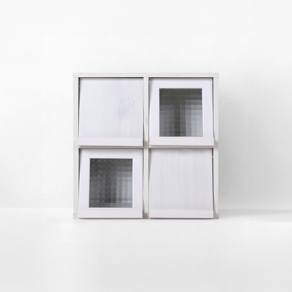 필몬 미니수납장 4문 4242 NFM4242 420x200x420mm, 2단, 화이트파인베니어 6282.9394 - 메인 이미지
