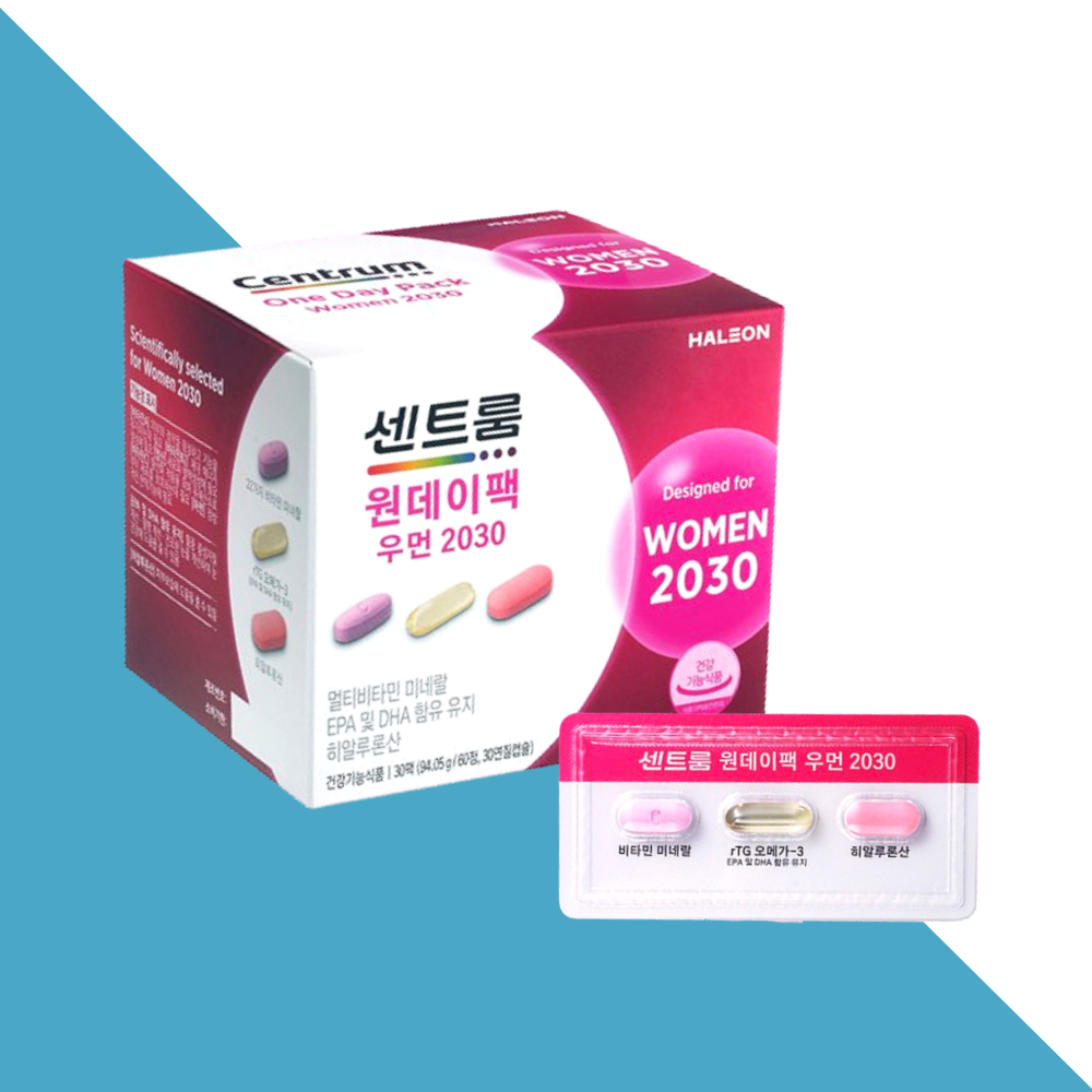 센트룸 원데이팩 우먼2030 올인원 비타민 영양제 30정X1개 - 상품 이미지