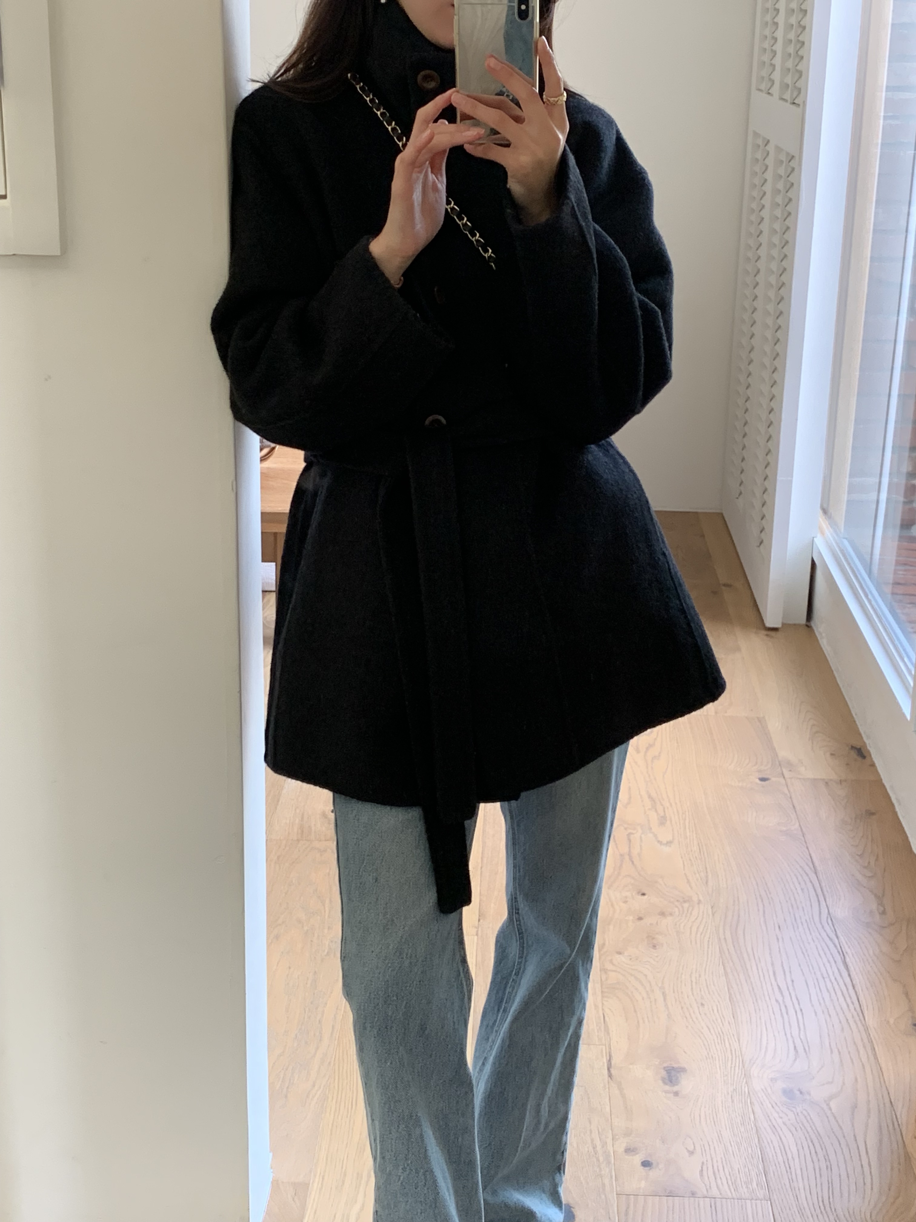 [겨울⛄️] 레닉스 하이넥 하프 핸드메이드 벨트 코트 / 코트,울코트,연말룩,겨울코트,롱코트,하객룩,겨울아우터,시즌오프쿠폰적용상품,시즌오프클리어런스,하프코트,크리스마스 상세 이미지 28