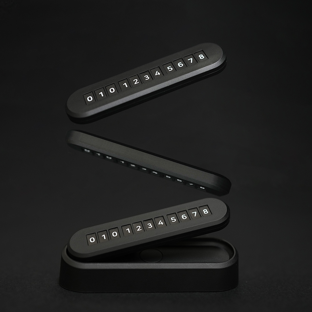 카브제 듀얼 주차번호판 차량용 자동차 연락처 알림판 새차선물 논슬립 패드 전화번호판 8줄