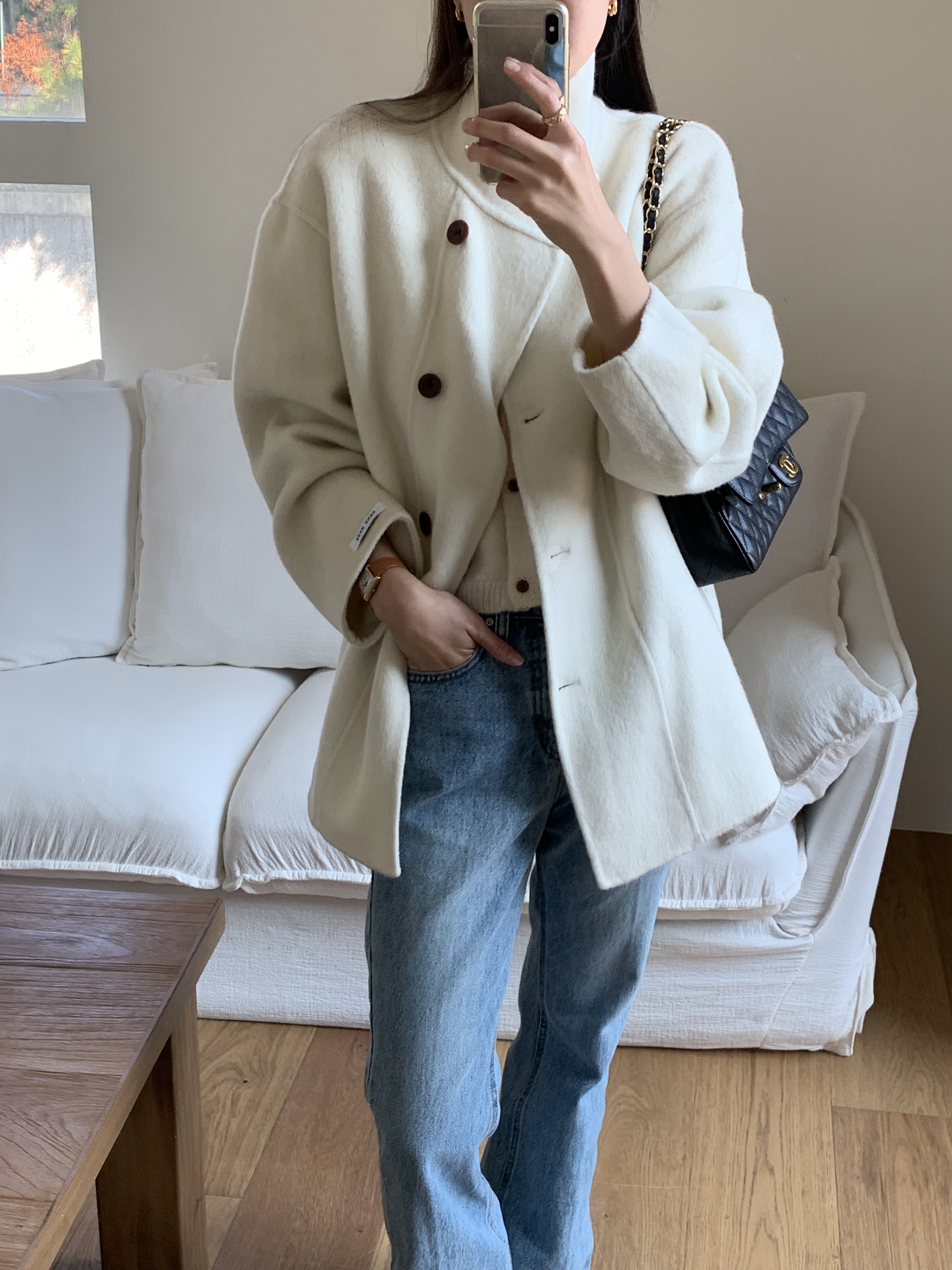 [겨울⛄️] 레닉스 하이넥 하프 핸드메이드 벨트 코트 / 코트,울코트,연말룩,겨울코트,롱코트,하객룩,겨울아우터,시즌오프쿠폰적용상품,시즌오프클리어런스,하프코트,크리스마스 상세 이미지 54