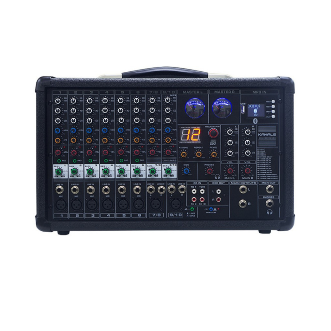 카날스BKM-800 2채널 400W+400W 파워드믹서앰프 교회용 행사용