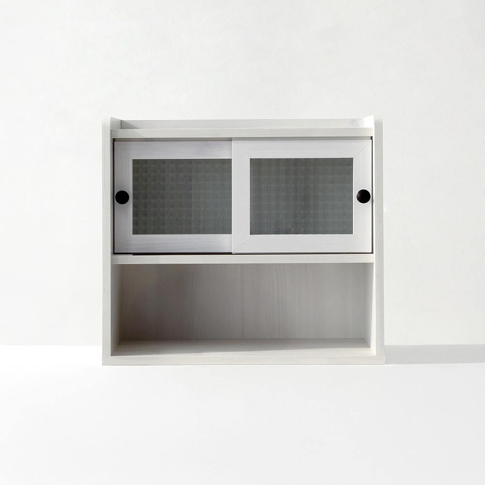 폴라보 미니수납장 좁은 2문 SHM4247SL 470x200x420mm, 2단, 화이트파인베니어 4712.1145 - 메인 이미지