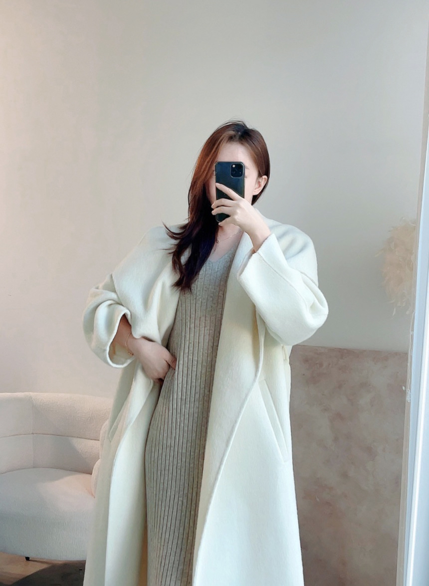 유어룸 르쥬 숄더 카라 핸드메이드 롱 코트 상세 이미지 16