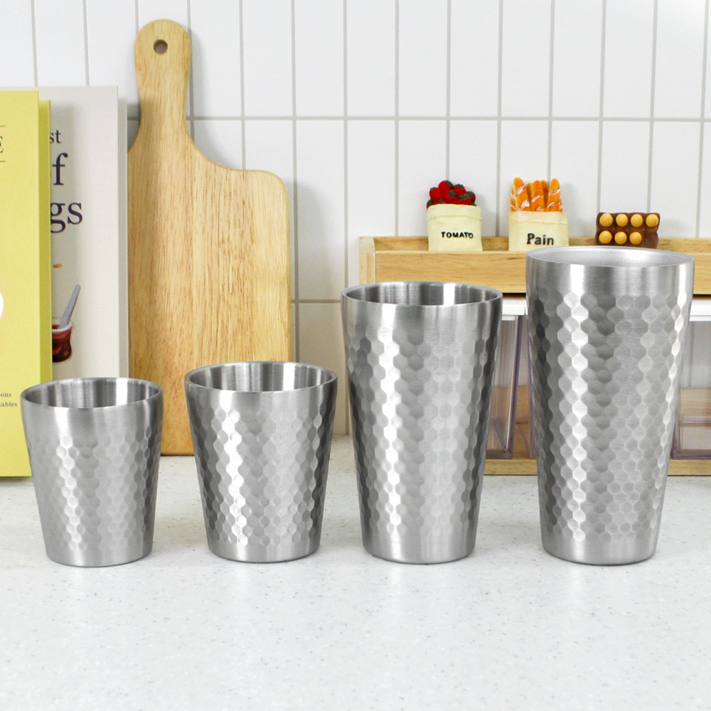 스텐 벌집 이중 스텐 컵 물컵 캠핑 맥주컵 보냉 업소용 스테인레스 304 550ml, 1개 이미지 6