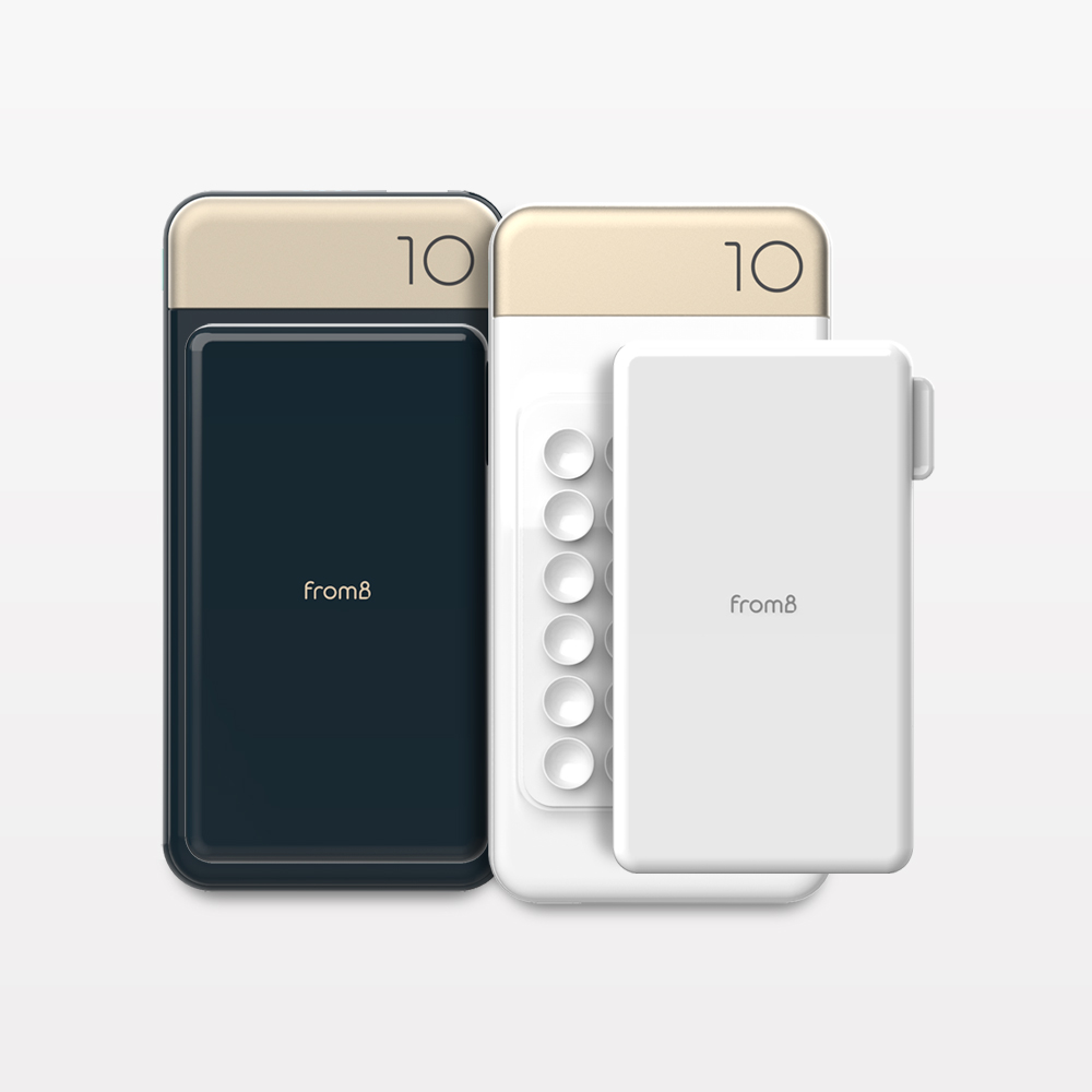 프롬비 척붙는 고속 무선 보조배터리 10000mAh 네이비