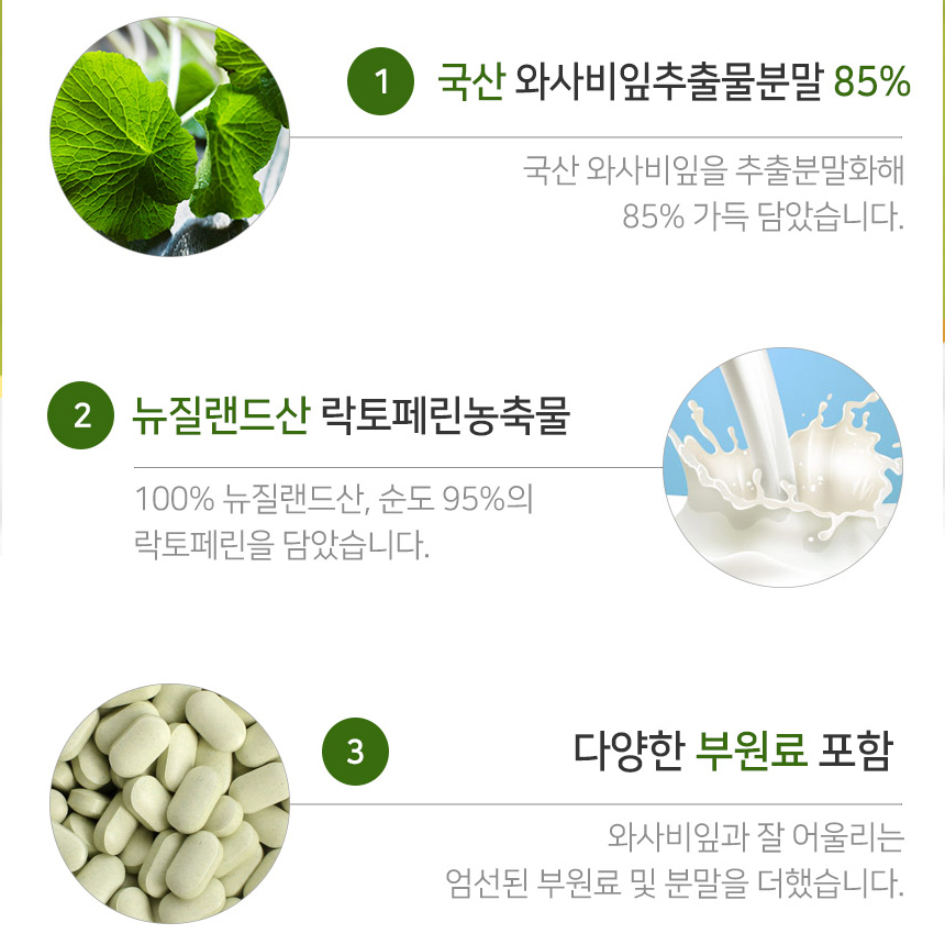 와사비잎 추출물 국산 실루엣밸런스 정 락토페린 식약처 해썹 2박스 - 상세 이미지 3
