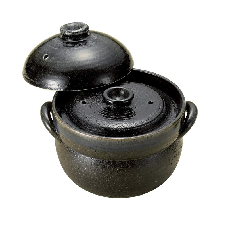 일본 반코야키 솥밥전용 뚝배기 이중뚜껑 밥솥 2홉 1100cc