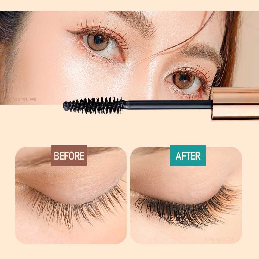 번짐없는 나틴다 아트인 래쉬 마스카라 컬링 볼륨 풍성한 속눈썹 워터프루프 블랙마스카라 - 상세 이미지 3