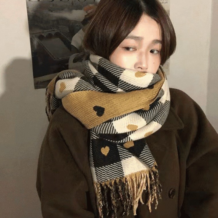 (주식회사비케이)하트체크 머플러 : 더베스트e샵