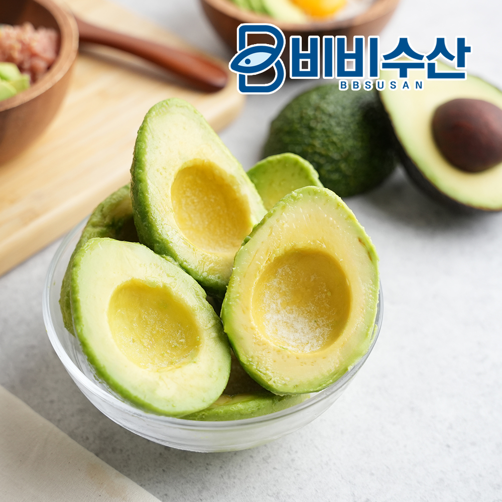 냉동과일 껍질과 씨를 제거한 아보카도 하프컷 1kg 제품 이미지