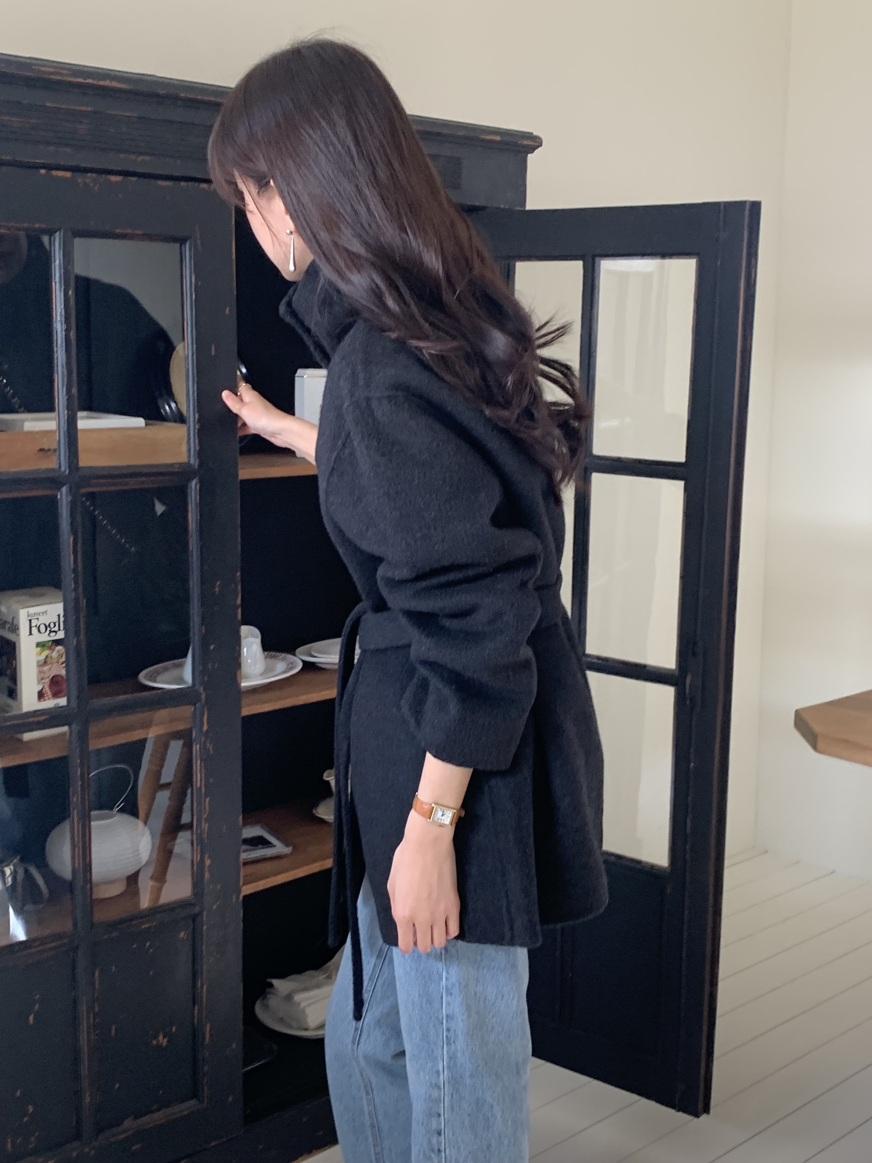 [겨울⛄️] 레닉스 하이넥 하프 핸드메이드 벨트 코트 / 코트,울코트,연말룩,겨울코트,롱코트,하객룩,겨울아우터,시즌오프쿠폰적용상품,시즌오프클리어런스,하프코트,크리스마스 상세 이미지 13