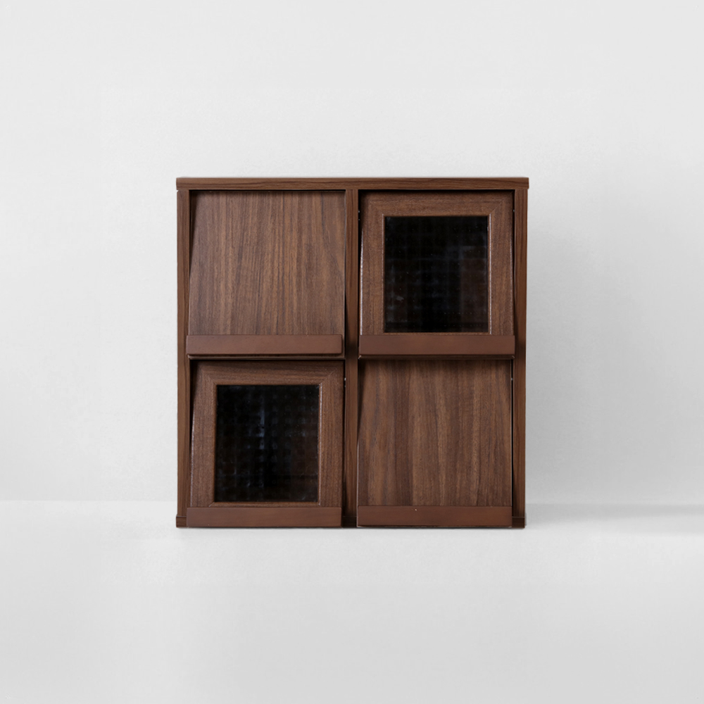 필몬 미니수납장 4문 4242 NFM4242 420x200x420mm, 2단, 미들브라운 1763.5714