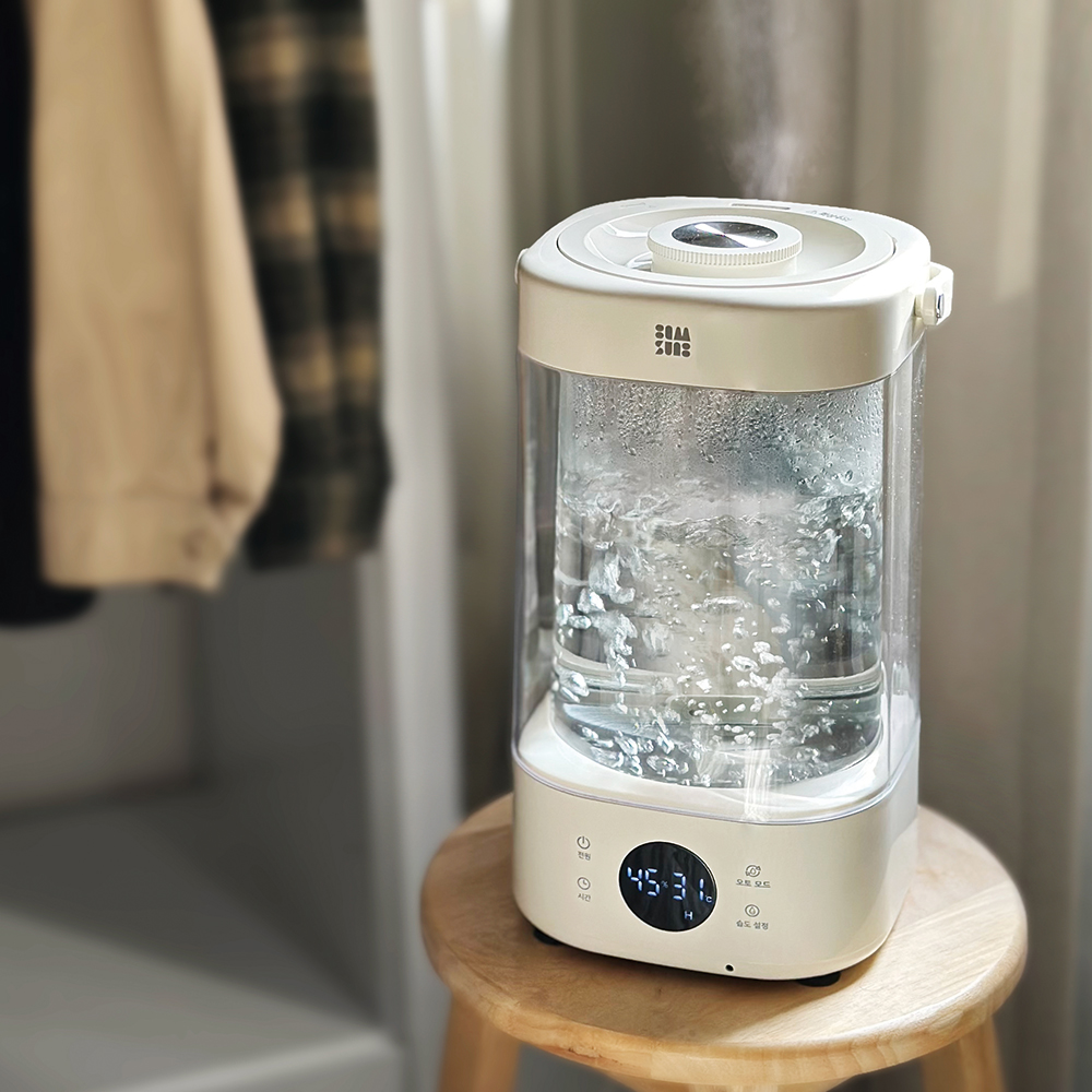 감성전자 워터캔들 신생아 아기 가습기 세척 편한 대용량 가열식가습기 GS-HM25WT