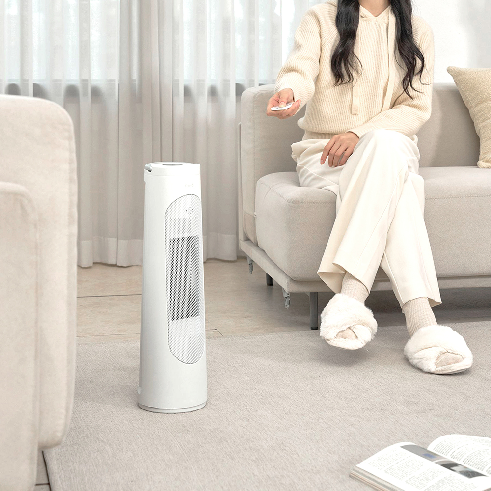 프롬비 히팅타워 회전형 온풍기 FF253H 화이트