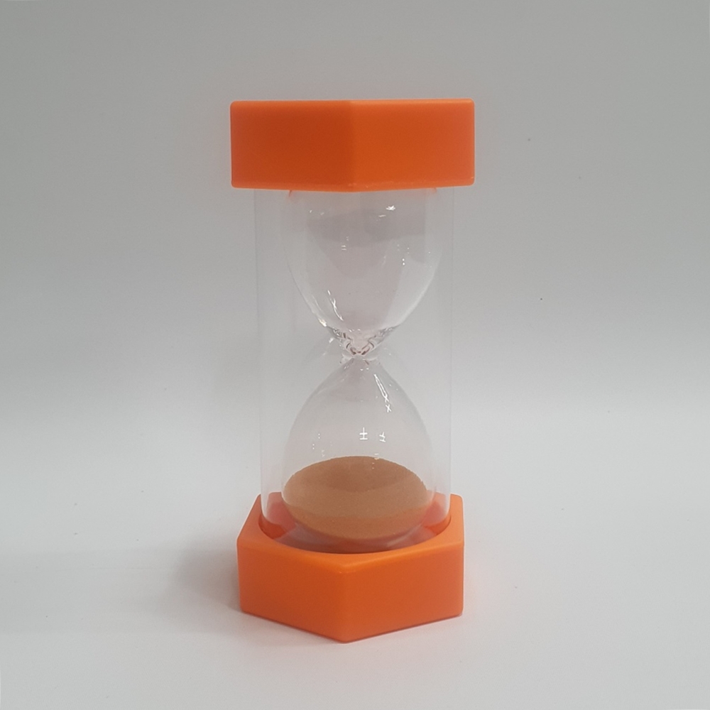 띵덕 육각형 칼라 이중 모래시계 1분 오렌지