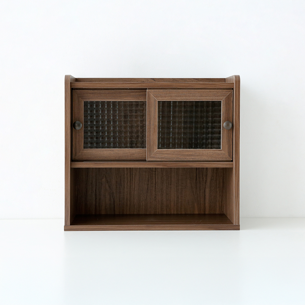 폴라보 미니수납장 좁은 2문 SHM4247SL 470x200x420mm, 2단, 미들브라운 0442.0000