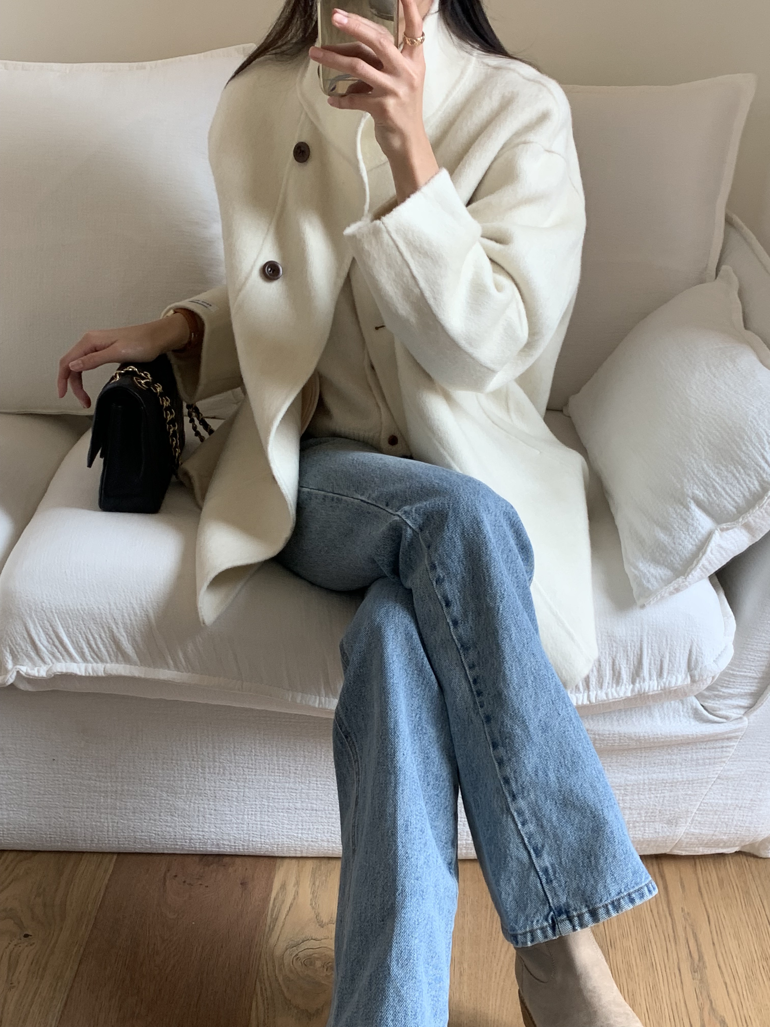 [겨울⛄️] 레닉스 하이넥 하프 핸드메이드 벨트 코트 / 코트,울코트,연말룩,겨울코트,롱코트,하객룩,겨울아우터,시즌오프쿠폰적용상품,시즌오프클리어런스,하프코트,크리스마스 상세 이미지 42