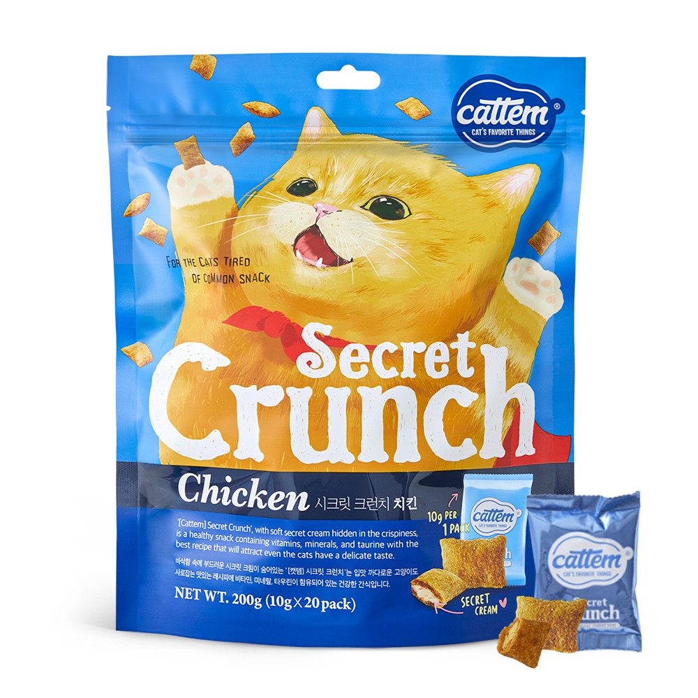 캣템 시크릿 크런치 고양이 과자 비스켓 치킨 치킨, 200g, 1개 제품 이미지