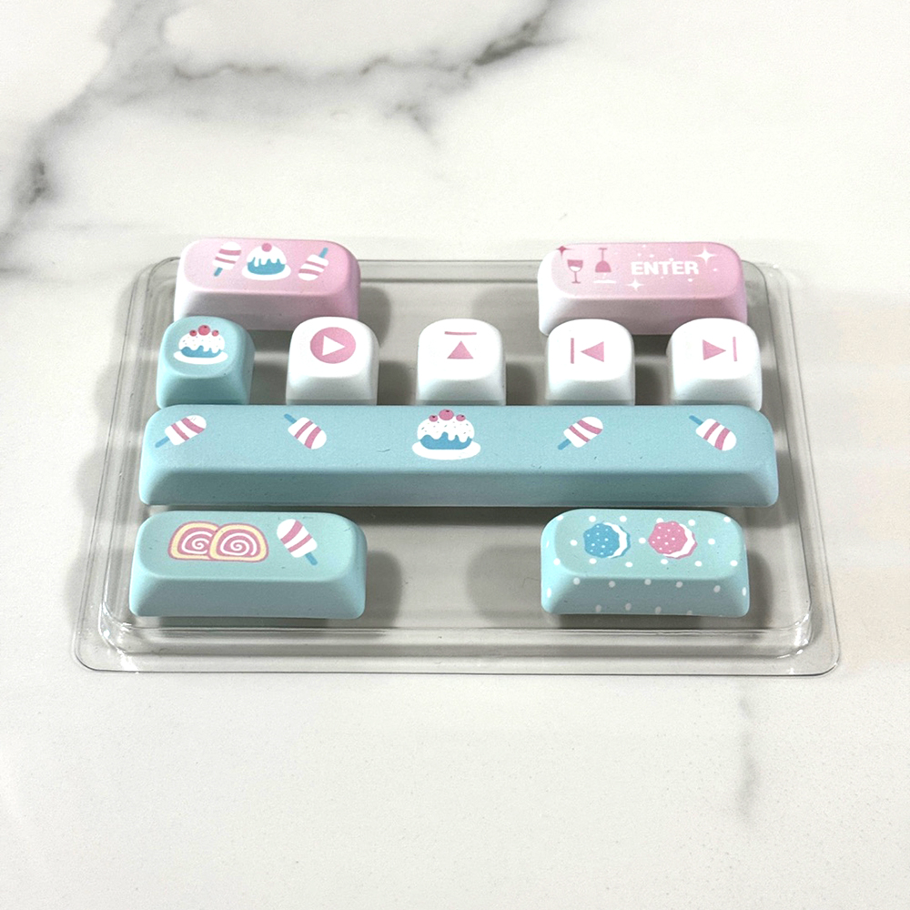 포인트키캡 디저트 MOA PBT 염료승화 귀여운 케이크 롤 아이스크림 키캡 10키