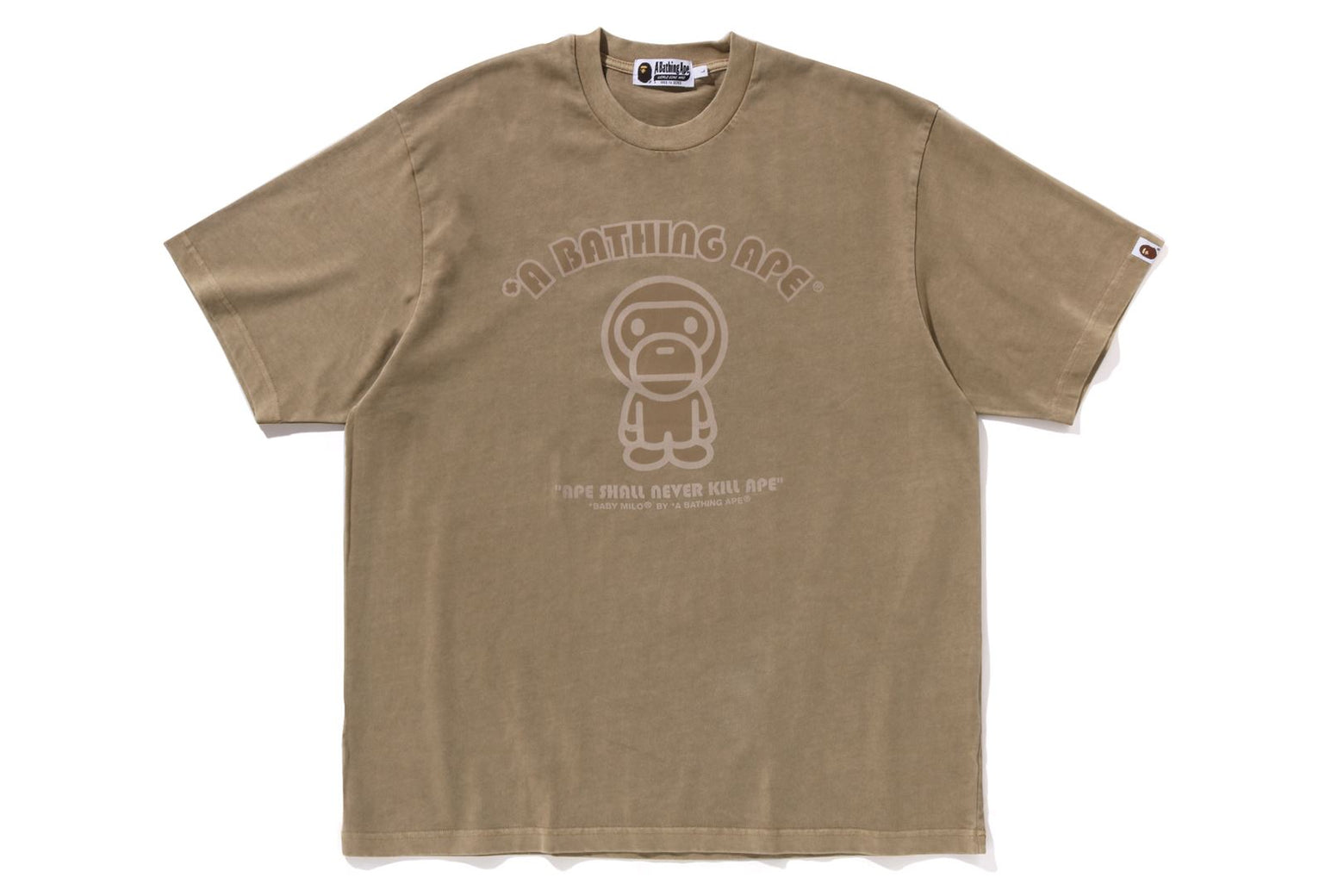 베이프 반팔티 GARMENT DYE BABY MILO RELAXED FIT TEE 2K80-109-317 - 상세 이미지 2