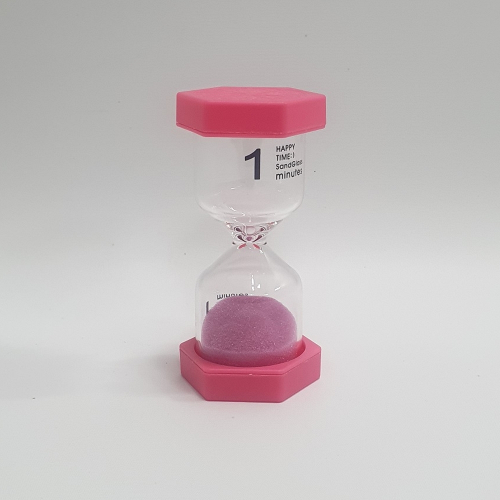 띵덕 육각형 모래시계 1분 핑크