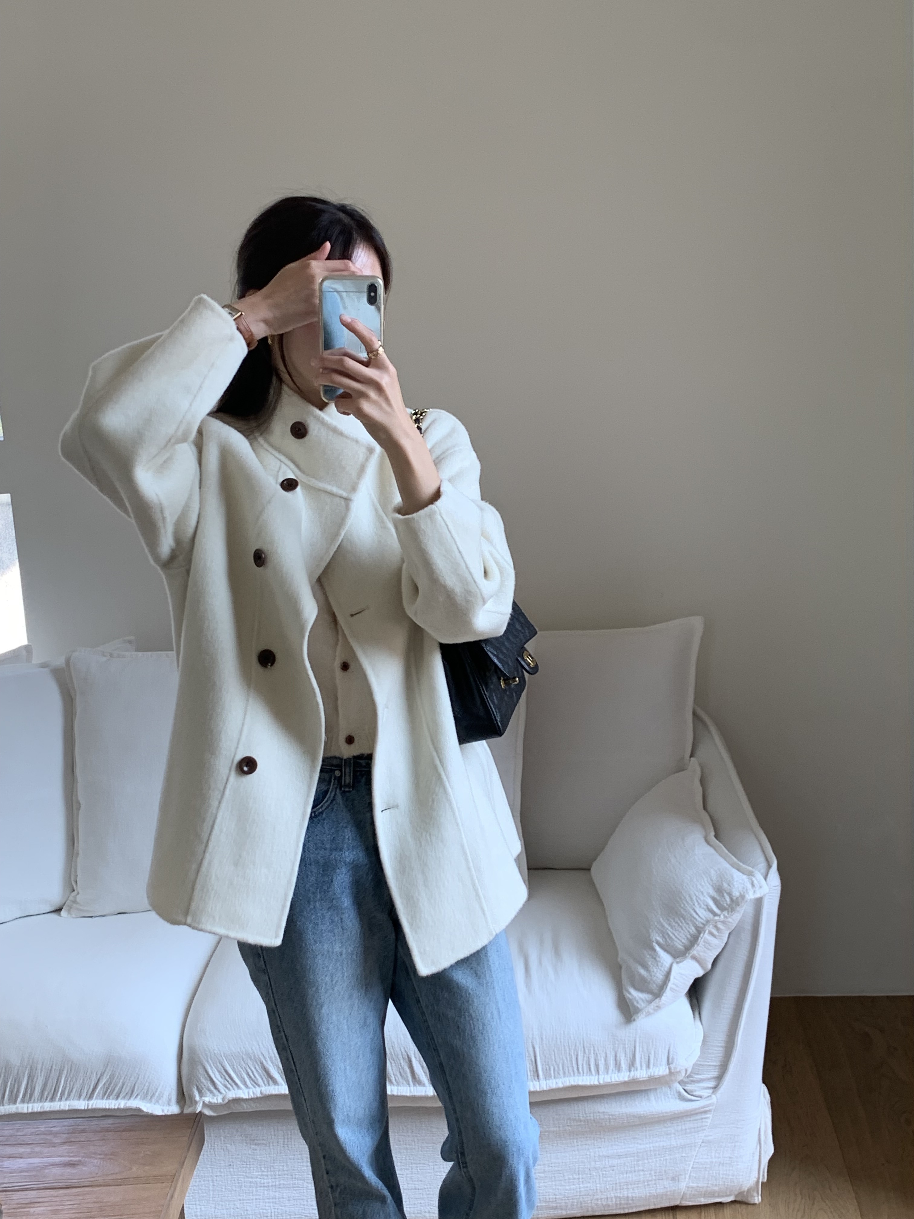 [겨울⛄️] 레닉스 하이넥 하프 핸드메이드 벨트 코트 / 코트,울코트,연말룩,겨울코트,롱코트,하객룩,겨울아우터,시즌오프쿠폰적용상품,시즌오프클리어런스,하프코트,크리스마스 상세 이미지 41