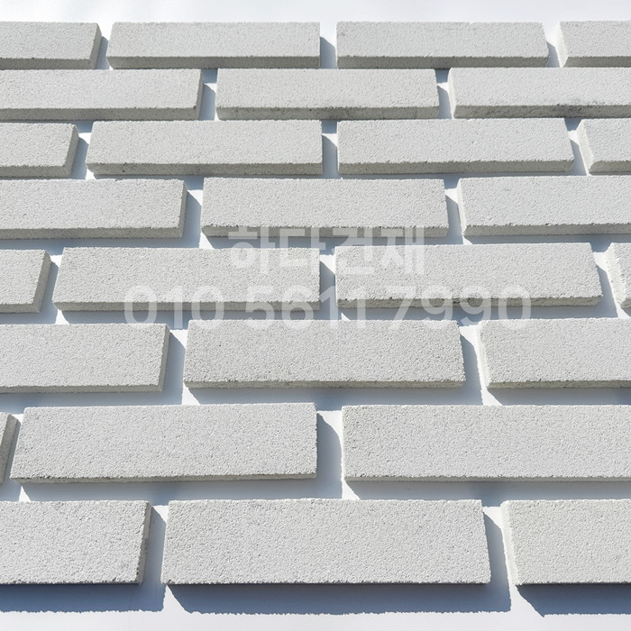 컬러 모노타일 240x60x17T 화이트 / 하다건재 모노벽돌타일