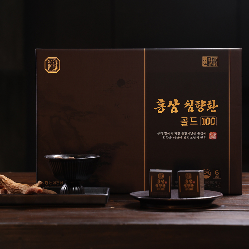 [농협홍삼 한삼인] 대용량 침향 홍삼진 침향환골드 +쇼핑백 100환, 1개 이미지 2