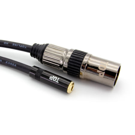HDTOP 국산 제작 3.5 스테레오 암 TO XLR 수 케이블 1M HT-TP446