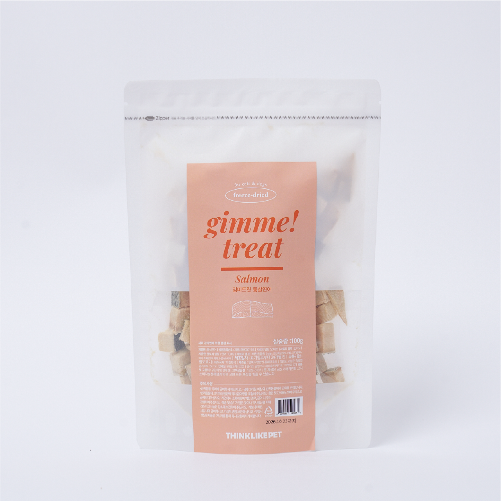 씽크라이크펫 김미트릿 강아지 고양이 동결건조간식 닭가슴살, 100g, 1개